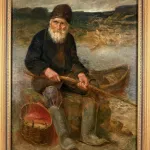 Портрет дамы в шляпе с цветами